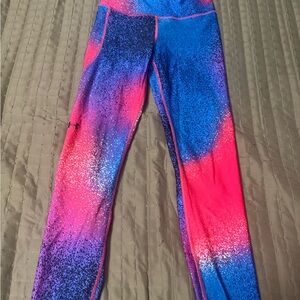 Under Armour Ladies Pink Blue Purple Ombre Performance Leggings